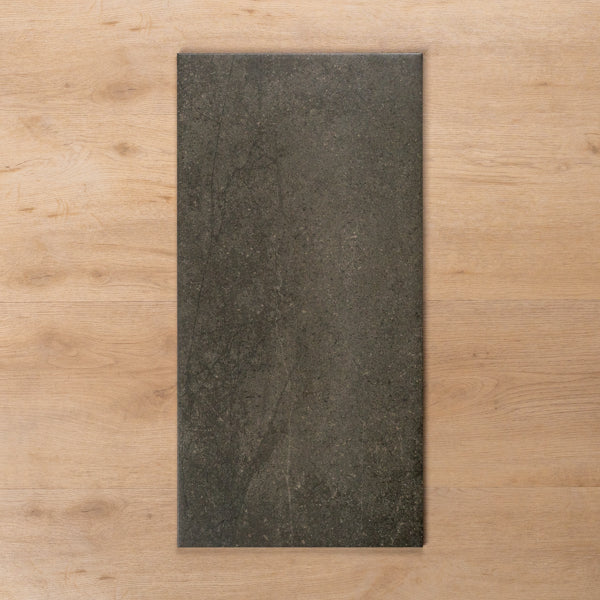 Burleigh Charcoal Matt Cushioned Edge Porcelain Tile 300x600mm