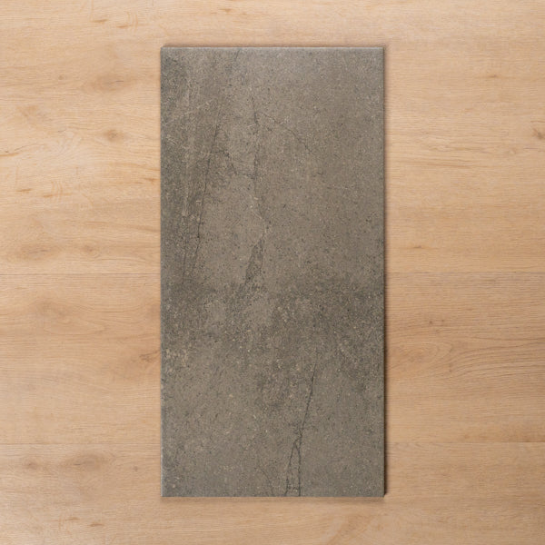 Burleigh Grey Matt Cushioned Edge Porcelain Tile 300x600mm