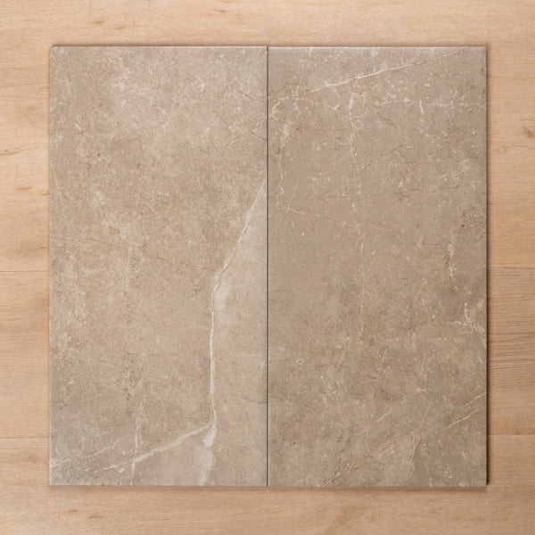 Avalon Greige Matt P2 Porcelain Tile 300x600mm Double - The Blue Space