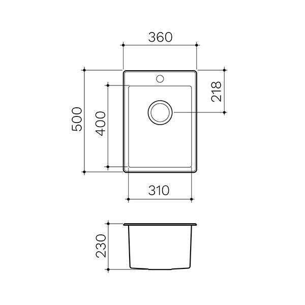 Clark Square 25L Laundry Sink