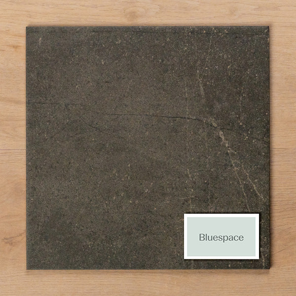 Burleigh Charcoal Matt Cushioned Edge Porcelain Tile 300x300mm - The Blue Space