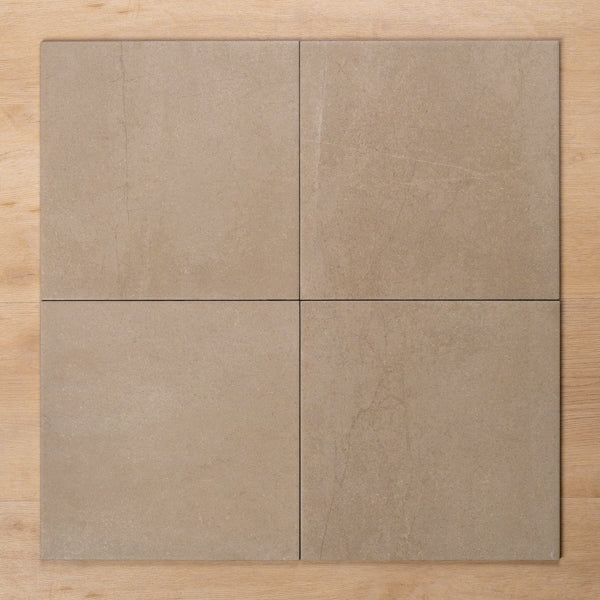 Burleigh Latte Matt Cushioned Edge Porcelain Tile 300x300mm