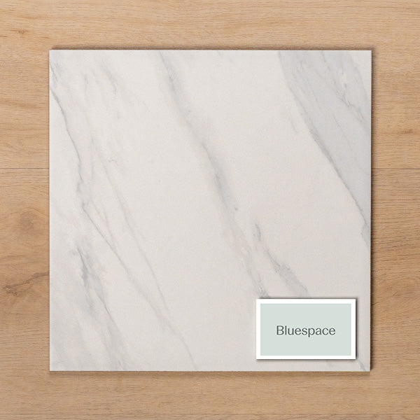 Kings Marble Carrara White Matt Cushioned Edge Ceramic Tile 300x300mm