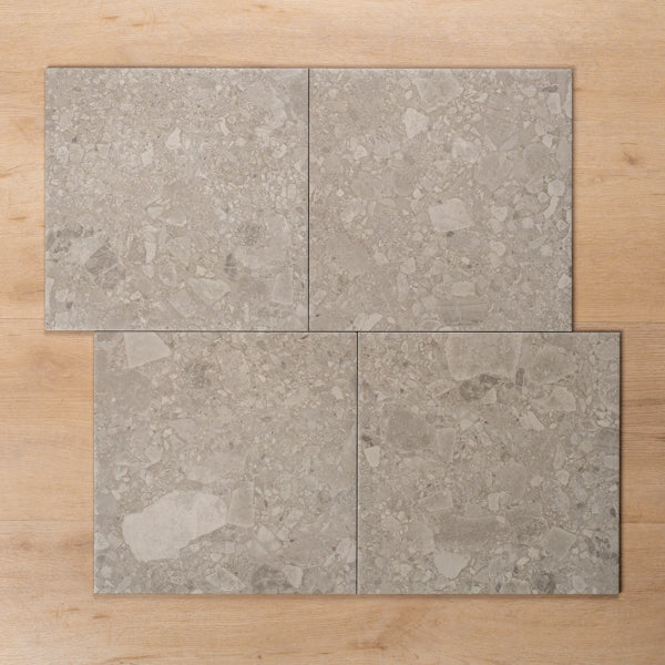 Southside Grey Terrazzo Matt P3 Porcelain Tile 300x300mm