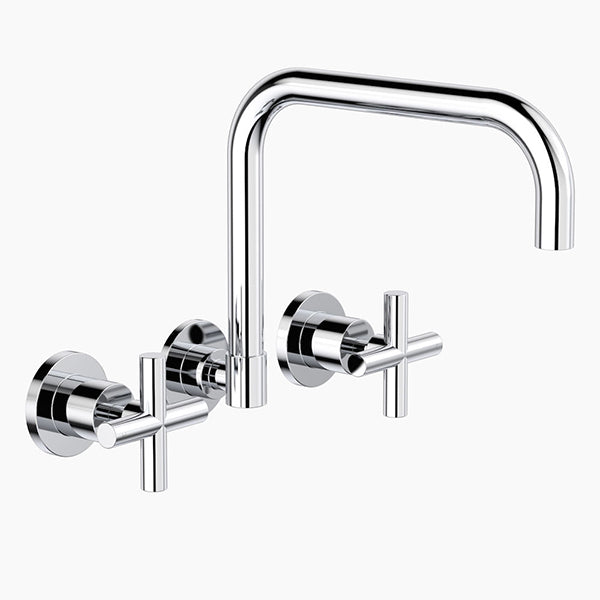 Clark Cross Lead Free Wall Sink Set - Chrome
