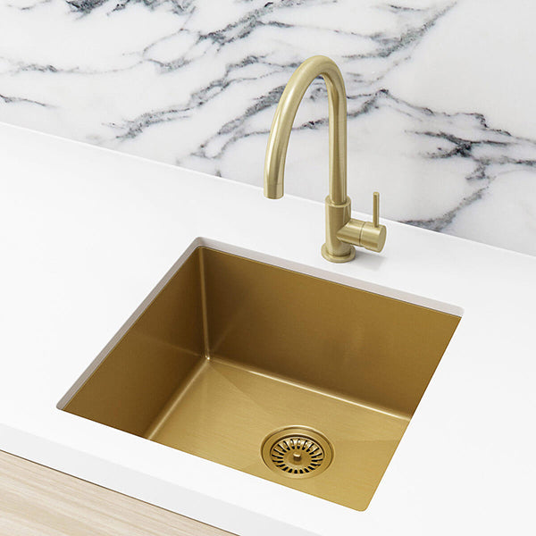 Meir Single Bowl PVD Kitchen Sink 450mm - Tiger Bronze