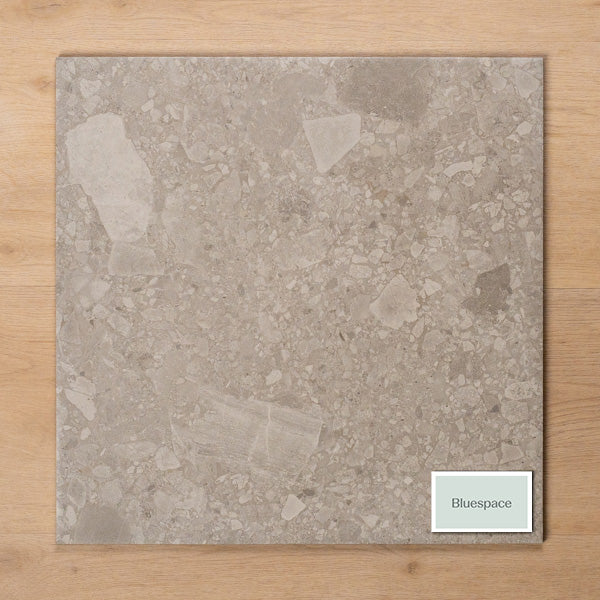 Southside Grey Terrazzo External P5 Porcelain Tile 450x450mm - The Blue Space