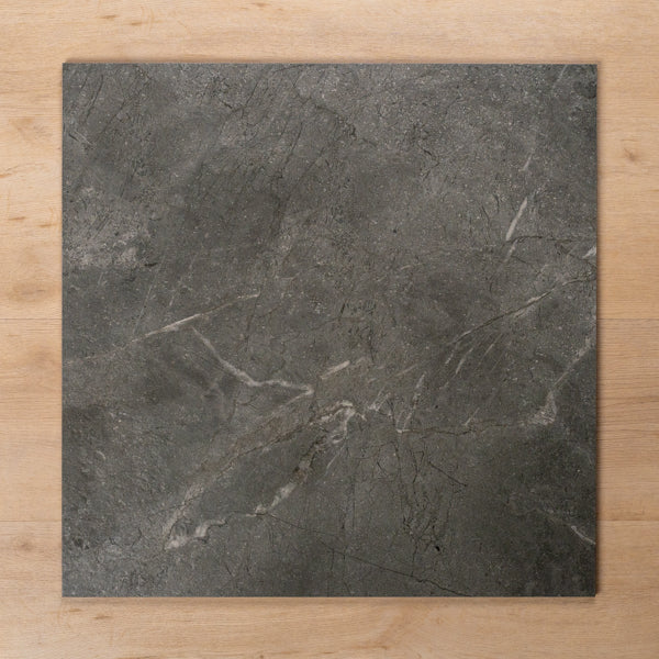 Casuarina Charcoal Honed Porcelain Tile 600x600mm