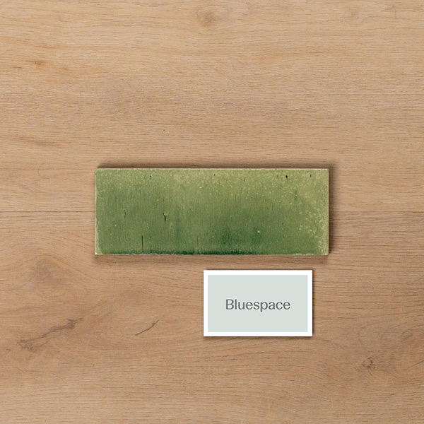 Sicily Giada Green Gloss Bejmat Cushioned Edge Porcelain Tile 75x200mm