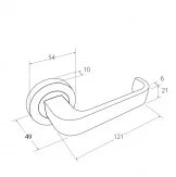 Zanda Futura Streamline Passage Door Handle Set Matte Black
