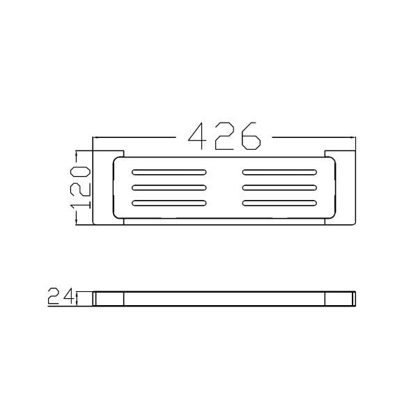 Nero Pearl Metal Shelf Matte Black