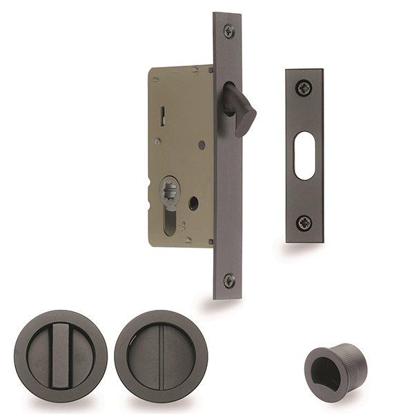Zanda Visca Cavity Slider Privacy Set Graphite Nickel online at The Blue Space