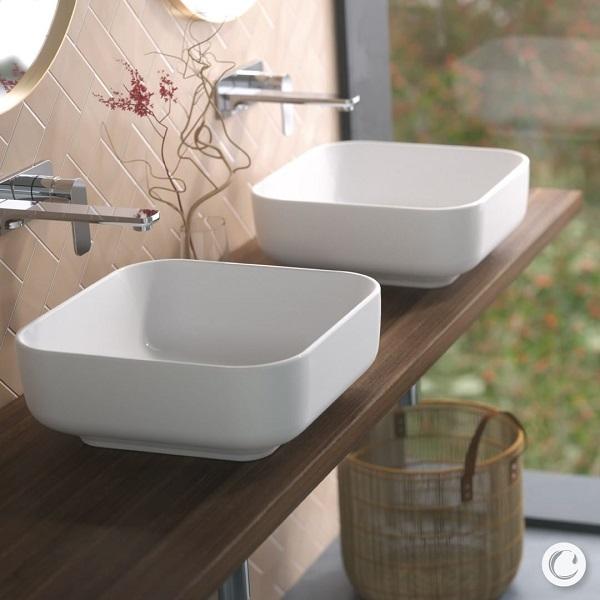 Caroma Artisan Above Counter Basin Square 390mm