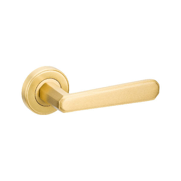 Zanda Vienna Passage Door Handle Set Satin Brass
