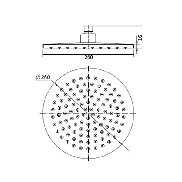 Shower Head Round Chrome