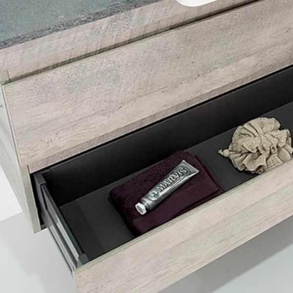 ADP Glacier Pro All Drawer Twin Vanity with Caesarstone