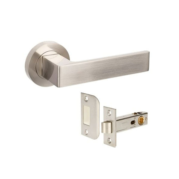 Zanda Boston Passage Door Handle Set Brushed Nickel