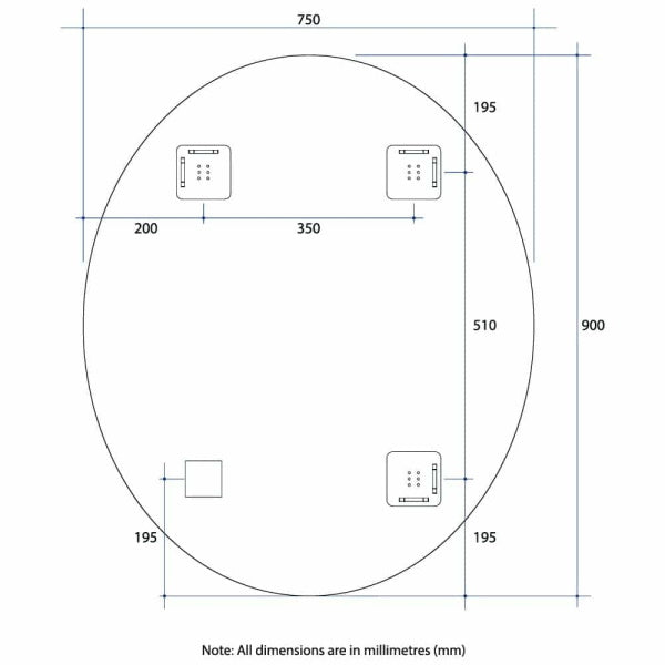 Thermogroup Oval Polished Edge Mirror