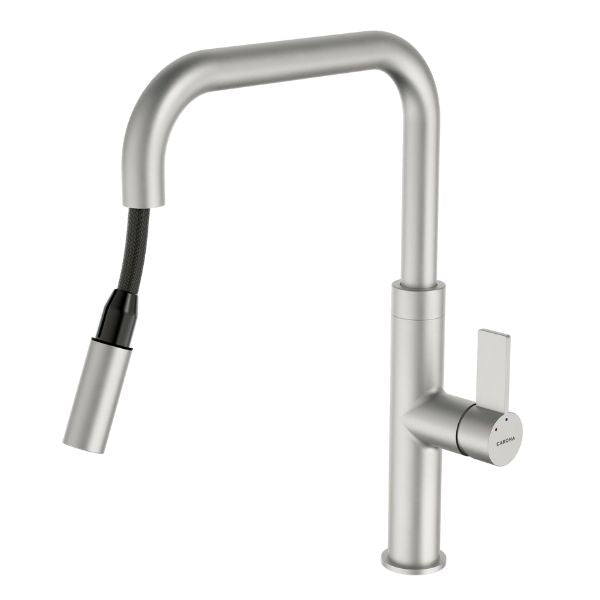 Caroma Urbane II Lead Free Pull Out Sink Mixer - Brushed Nickel