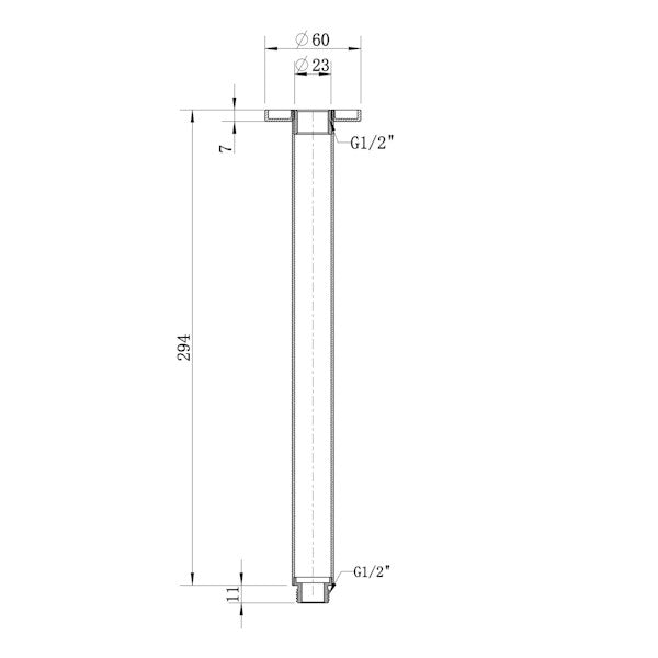 Star Round Ceiling Arm Brushed Nickel