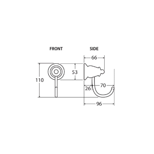 Fienza Lillian Robe Hook - Brushed Nickel