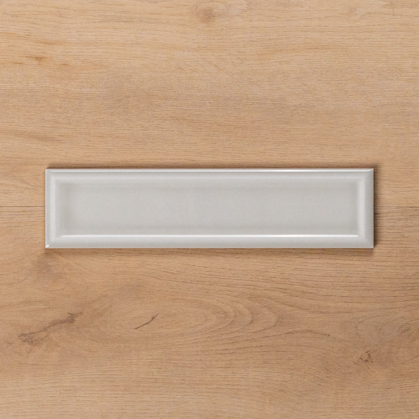 Sample of Whitehaven Blue Gloss Frame Ceramic Subway Tile - The Blue Space