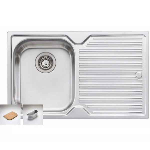 Oliveri Diaz single bowl topmount sink with R/H drainer 1TH - The Blue Space