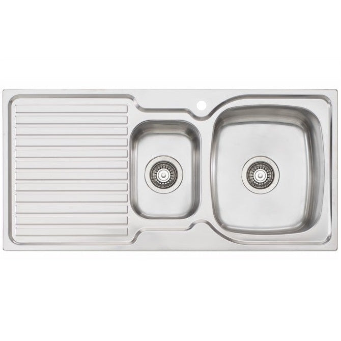 Oliveri Endeavour 1 & 1/2 bowl topmount sink R/H drainer 1TH - The Blue Space