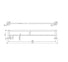 Technical Drawing: Mirage Double Towel Rail Brushed Nickel 750