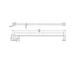 Technical Drawing: Mirage Single Towel Rail Brushed Nickel 600