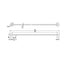 Technical Drawing: Mirage Single Towel Rail Chrome 600