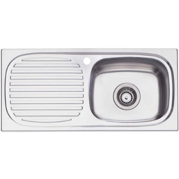Oliveri Martini Single Bowl Topmount Sink With Drainer 1TH RH - The Blue Space
