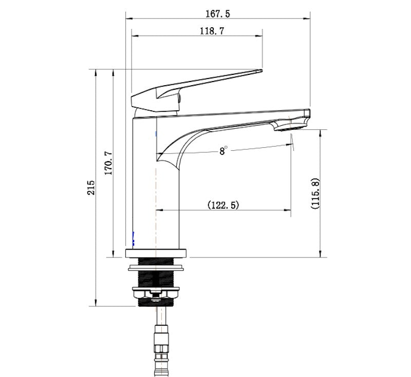 Cascade Basin Mixer Chrome