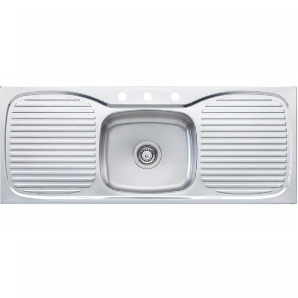 Oliveri Ultraform single bowl topmount sink dbl drainer