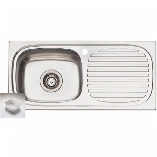 Oliveri Martini Single Bowl Topmount Sink With Drainer NTH RH - The Blue Space