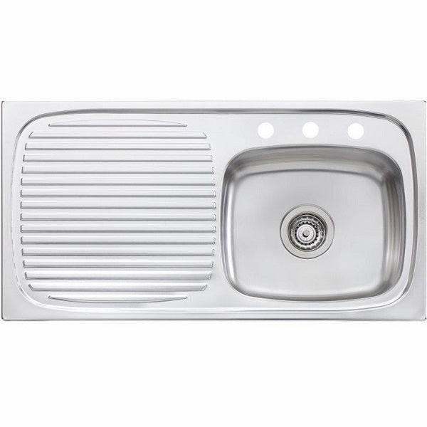Oliveri Ultraform single bowl topmount sink L/H drainer