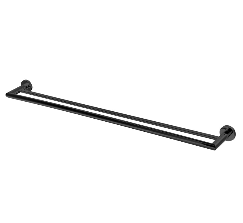 Eva Double Towel Rail Matte Black