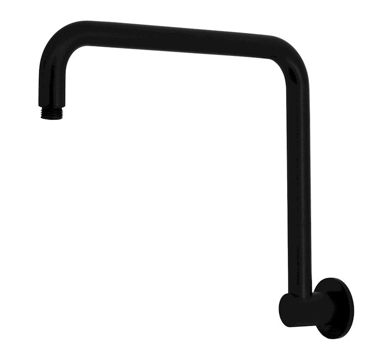 Star High Rise Shower Arm Round 350mm Matte Black