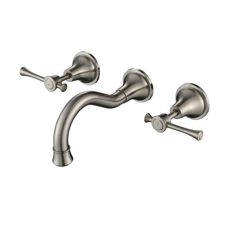 Montpellier Wall Bath Set Brushed Nickel