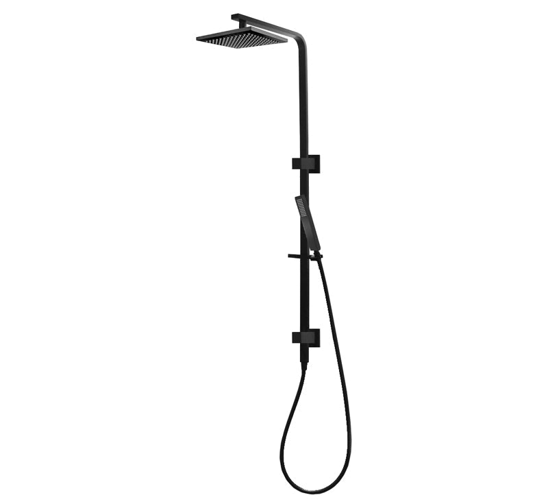 Chao Twin Exposed Rail Shower System ABS Head Matte Black