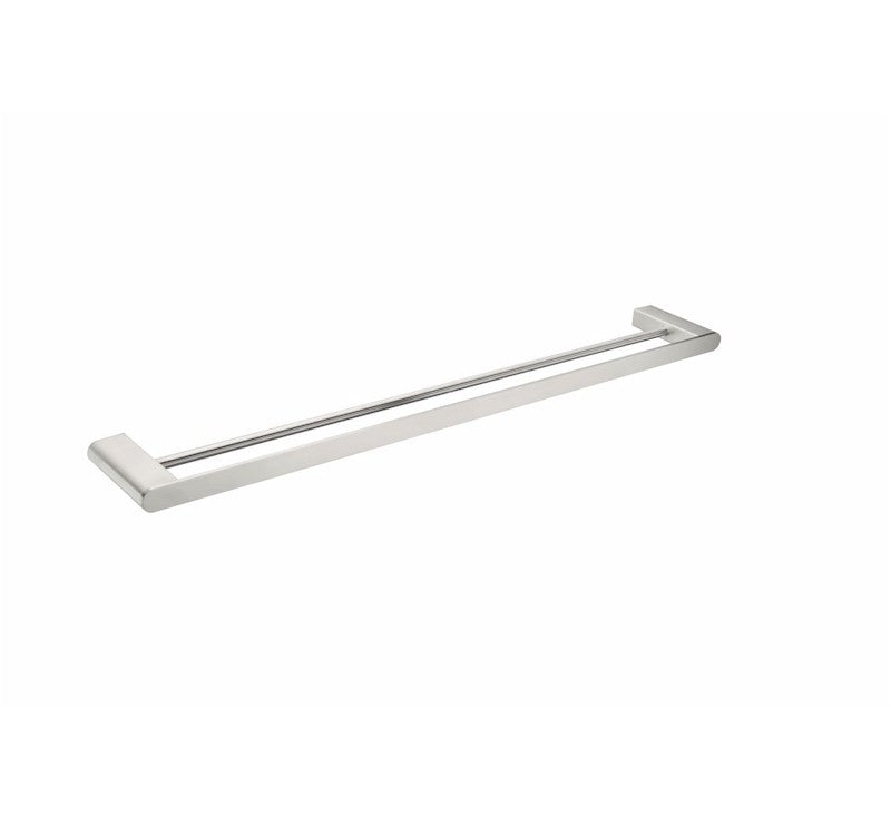 Nero Bianca Double Towel Rail 800mm Brushed Nickel