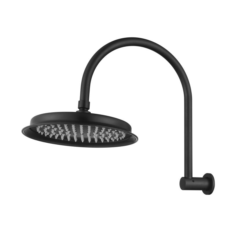 Montpellier Shower Arm and Rose Black