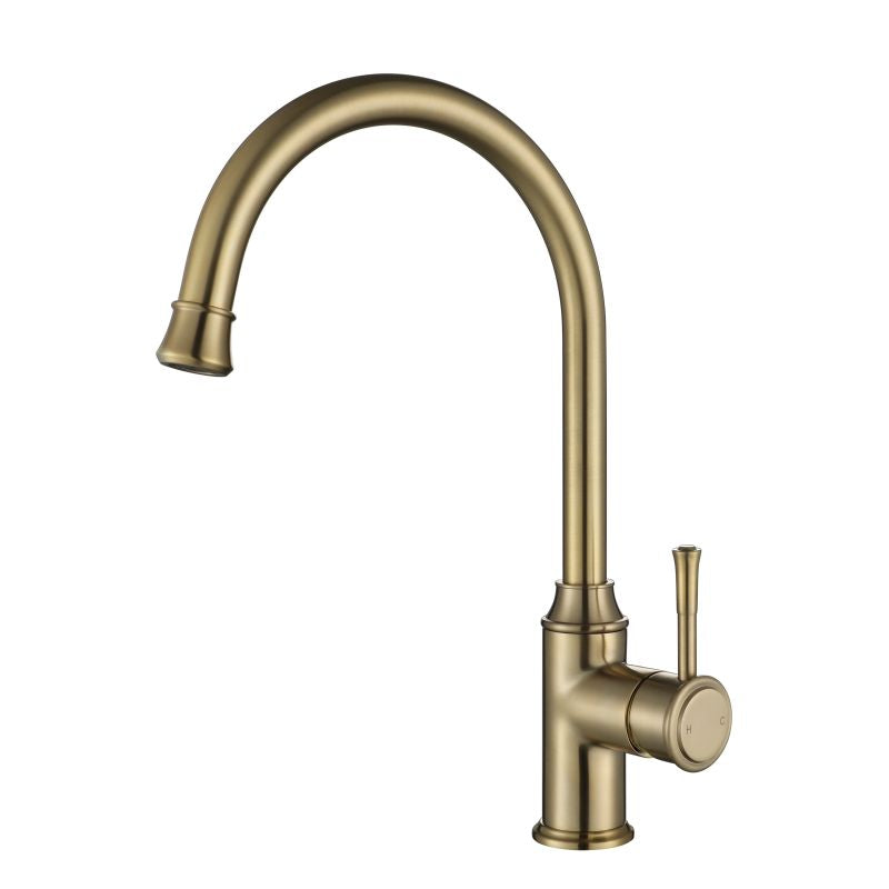 Montpellier Goose Neck Kitchen Mixer Brushed Bronze