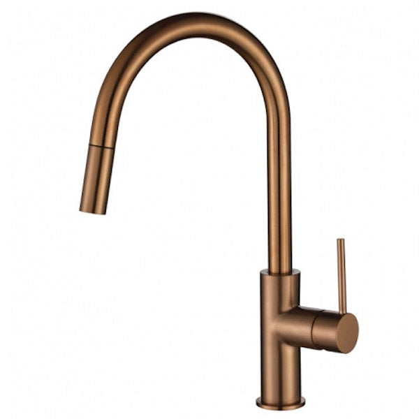 Star Mini Pull Out Kitchen Mixer PVD Champagne