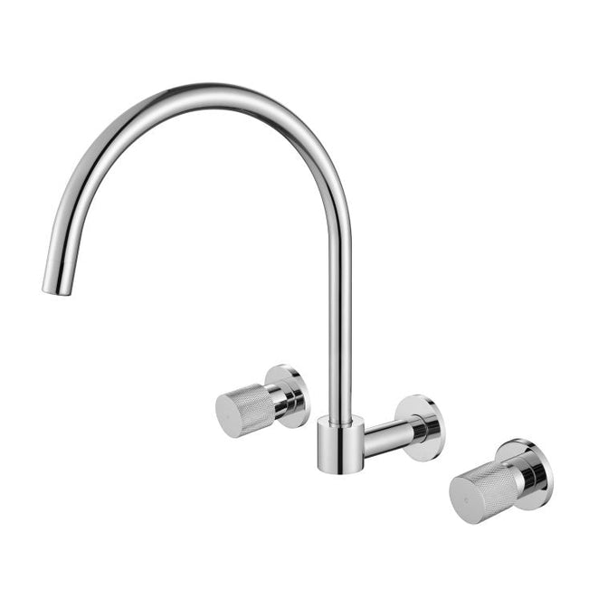 Modern National Cadence 1/4 Turn Wall Sink Set Chrome - The Blue Space
