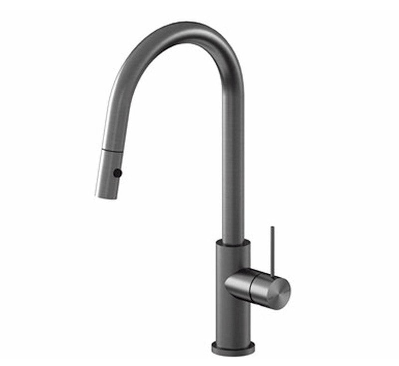 Nero Mecca Pull Out Sink Mixer With Vegie Spray Gun Metal