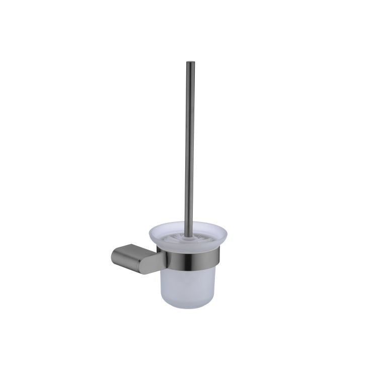 Nero Bianca Toilet Brush Holder Gun Metal