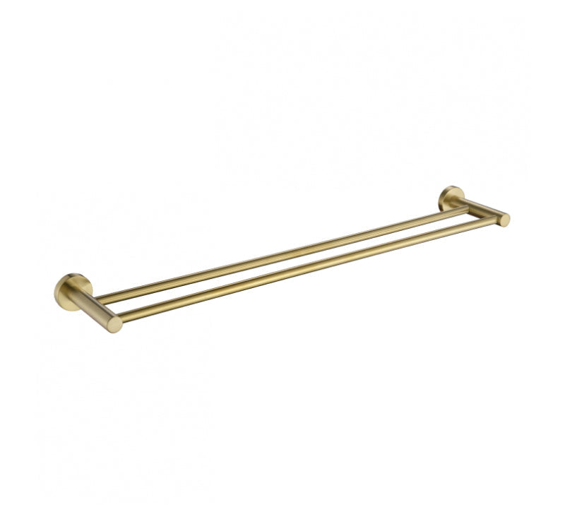 Mirage Double Towel Rail 600mm Brushed Bronze