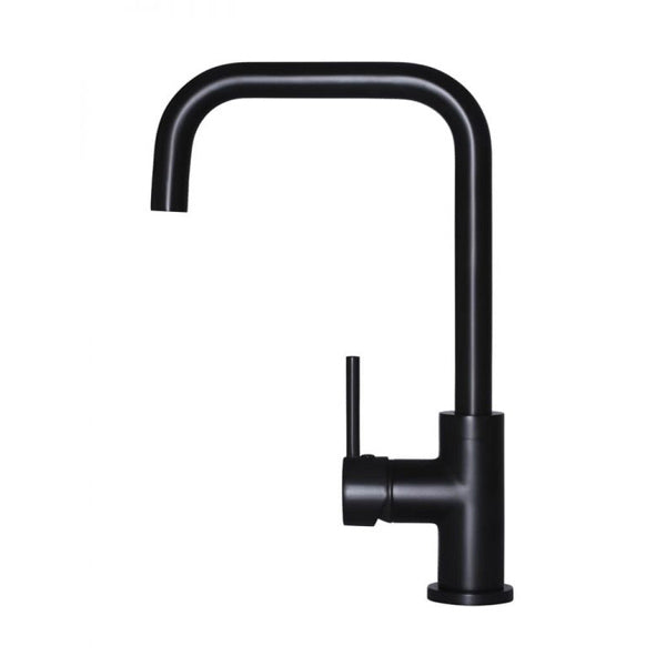 Meir Round Squareline Kitchen Sink Mixer - Matte Black