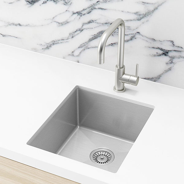 Meir Single Bowl PVD Kitchen Sink 440mm - Brushed Nickel